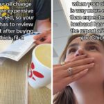 her dealership oil change was more than she expected then her husband has to review the paperwork at chick fil a 68896ee2bdce6