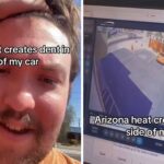man leaves car in parking lot then he sees what the arizona heat did to it after reviewing security footage 688ba24c5bbb7