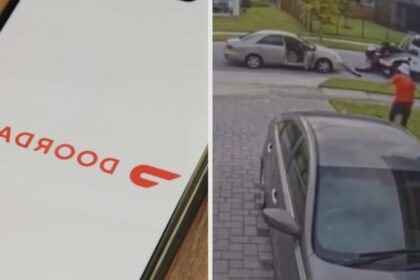 get away from the repo man doordash driver is about to get towed then he pulls a risky maneuver 68ab0d5e029bd