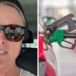 im sorry but thats not my fault woman drives in to fuel up her car then she learns that shes pumping someone elses gas 688dd3e6c348c