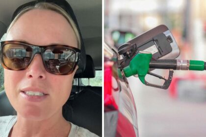 im sorry but thats not my fault woman drives in to fuel up her car then she learns that shes pumping someone elses gas 688dd3e6c348c