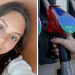 that can happen woman pumps gas by herself for the first time then the nozzle breaks off and it spews out 689d3601d8438