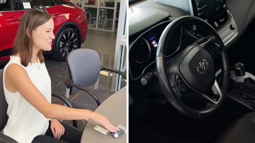 woman buys a new toyota at dealership then her boyfriend says she has to return it 68b32f1b823a0