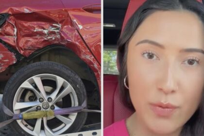 woman gets rear ended then she asks the offending driver to sign a paper admitting fault 689fa128169d2