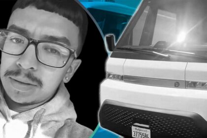 california amazon driver clocks in then he shows off the ev truck hes making deliveries in 68bc40018fdf4