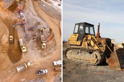 dads crew didnt show up man spots a cat bulldozer at a work site then he sees whos driving it 68d952bc705ab