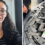 is this important part falls off womans car then she drives it for months 68d664bd9ab39