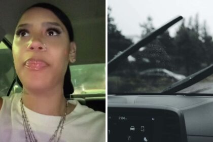 is this rage bait womans car runs out of wiper fluid so she pops open a can of orange crush 68d327170c9c8