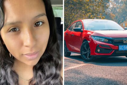 nothing prepared me for that honda civic driver runs over curb then she steps out looks down 68d680e0c15f3