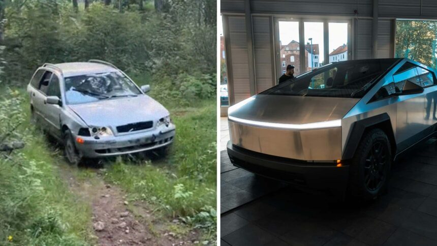 tesla cybertruck couldnt do this man takes volvo on a road trip then he sees the condition of the road 68d12cc3b7a62