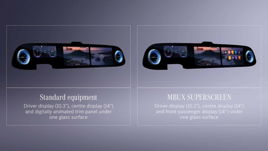 the base mercedes benz glc has a third screen you cant touch 68befe40da3ca