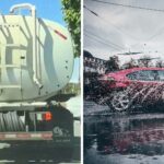 what is a tanker truck why are you stuck behind one while it just sprays cars with water 68c48a61b29dc