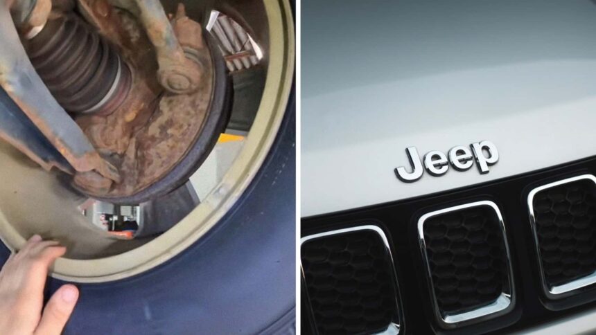 woman brings her car to the shop a day after getting new tires the mechanic cant believe what he finds under the car 68bf0c7d2aa53