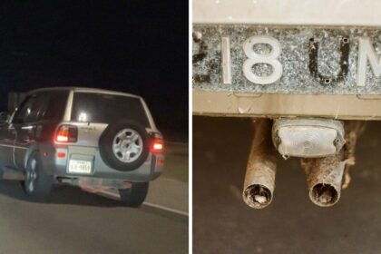 hes about to go places like to heaven man spots toyota on highway then he sees the muffler 68ef71459657e