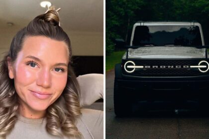 hoowwww woman takes roof off her bronco people cant believe it fits it in the back 68f4ef8d999b4