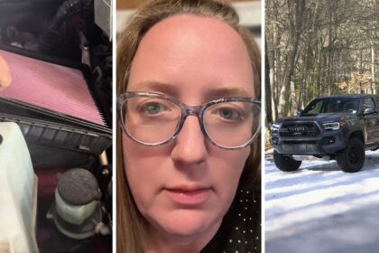 i used to see that all the time toyota tacoma driver changes his air filter then he pulls the old one out 68f81f2558587