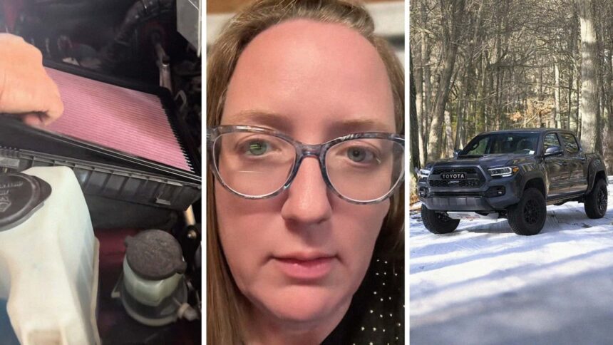 i used to see that all the time toyota tacoma driver changes his air filter then he pulls the old one out 68f81f2558587