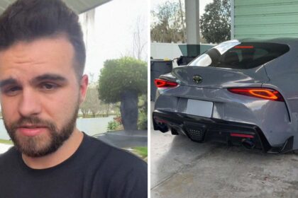 mans toyota supra runs out of gas then he notices something strange when filling up 68f75a543ac4b