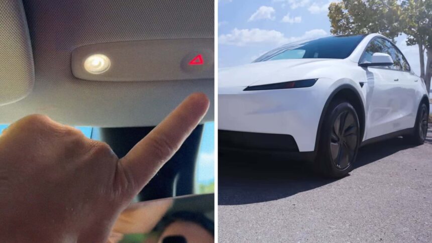 model y driver says it has an emergency gear shifter then he reveals where it is 68f2144ad4d62