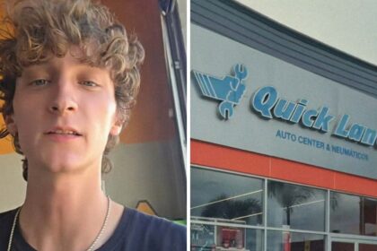 quick lane worker shows advertisement for 39 95 oil change from last year then he reveals how much it costs now 68e00fc421d07