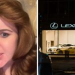 we accept trades womans hyundai santa fe tire smashes a lexus dealership window then a salesman steps in 68fe62398de5c