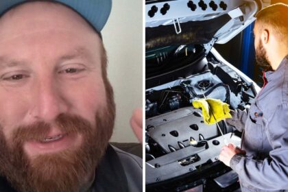 we didnt take it out toyota driver goes to dealership for free oil change then he gets the service report 68f792a3d8cdf