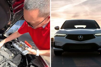 dont you put the positive cable on first salesman tries to jump start an acura it backfires 691f1170d9703