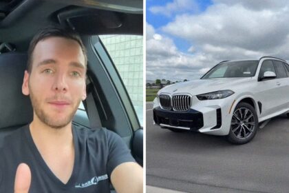 i want this car so bad man gets new bmw then he realizes the cup holders have an unprecedented new feature 69162b5f05cdb